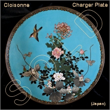 Japanese Cloisonne Charger Plate