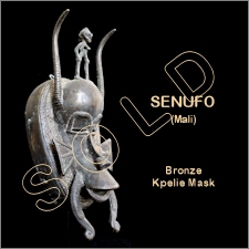 Senufo Bronze Kpelie Mask